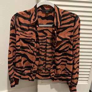 All Saints Tiger Printed Blouse